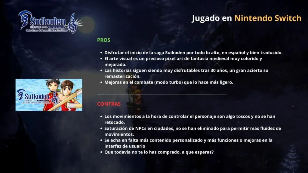 NGPNoticias [Análisis] Únete al Renacer de una Saga, con Suikoden I & II HD Remaster: Gate Rune & Dunan Unification Wars!!!