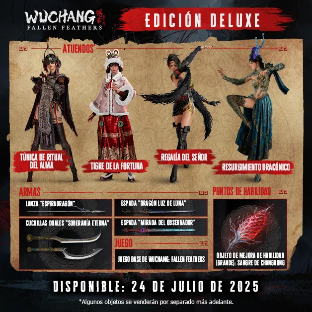 Wuchang: Fallen Feathers abre reservas con edición especial y tráiler 2 NGPNoticias Wuchang: Fallen Feathers abre reservas con edición especial y tráiler